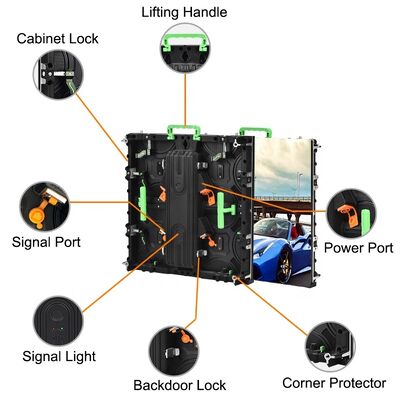 P2.976 ピクセルピッチ IP65 防水 3840Hz リフレッシュレート 屋外 LED ビデオウォール ディスプレイ