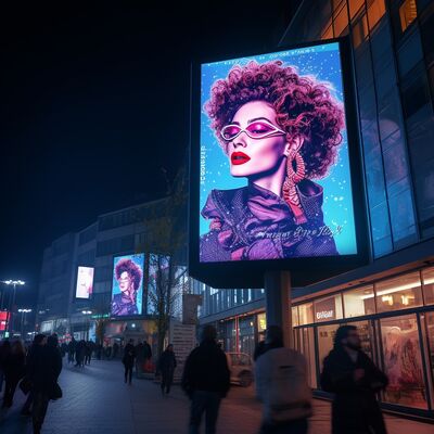 IP65 防水 広告用 露天LEDディスプレイ 4000~5500 cd/m2 亮度 100000 時間 寿命