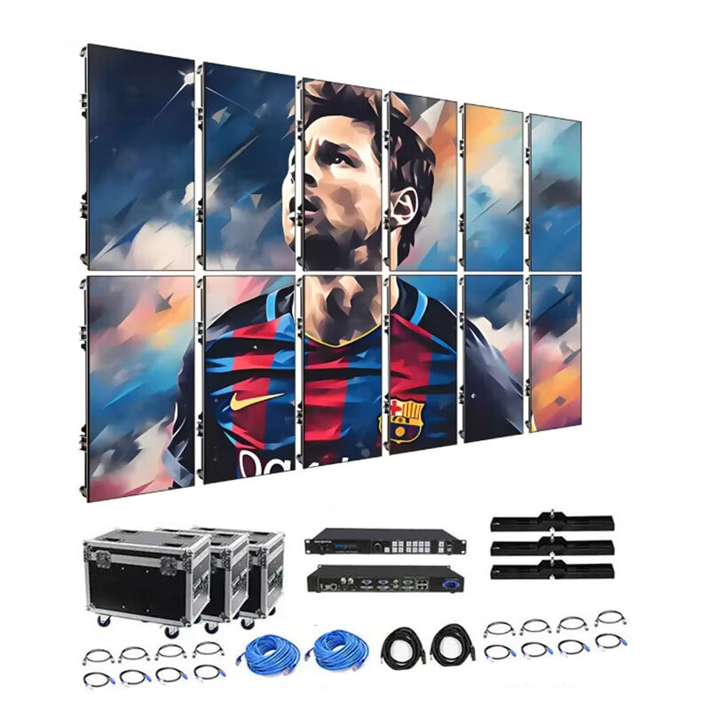 屋外レンタルディスプレイ用の高リフレッシュレート3840-7680Hz、ピクセルピッチ2.6mm、IP65防水LEDビデオウォール