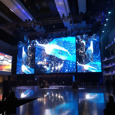 高コントラスト LED ディスプレイ ビデオ 壁 P5 / P6 室内レンタル LED ディスプレイ